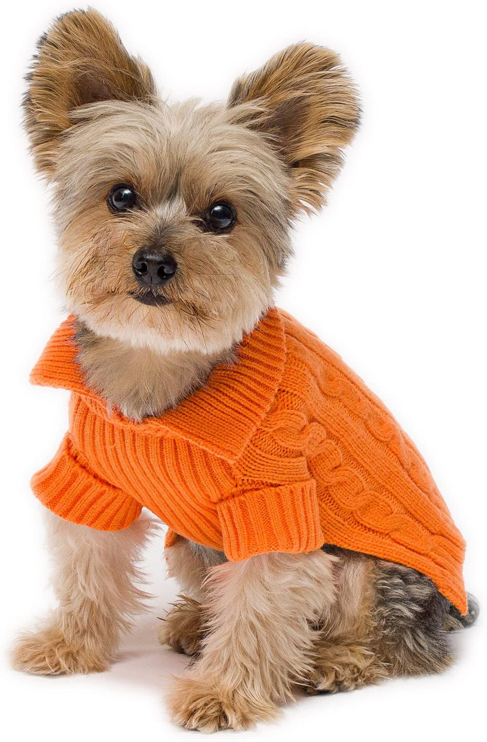 Tangerine Aran Dog Sweater Size #08 XS