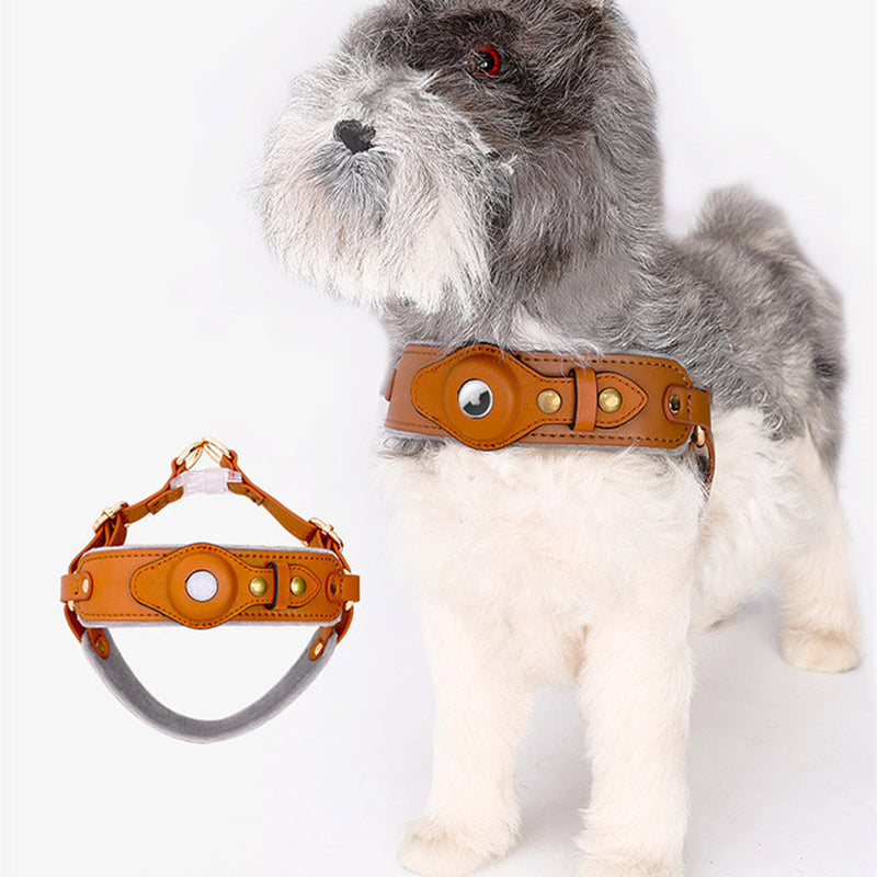 Chest Back Airtag Positioning with Dog Traction Rope