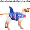 Dog Life Jacket Pet Life Safety Vest for Swimming Boating, Dog Shark Life Jackets Dog Lifesavers Swimsuits for Pool, Dog Water Floatation Vest for Small Medium Large Dogs (Blue Bandhnu, XL)