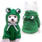Dog Hoodie Basic Sweater Coat Cute - Frog Shape Warm Jacket Pet Cold Weather Clothes Outfit Outerwear for Cats Puppy Small Medium Dogs